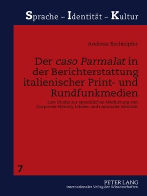 cover image of Der «caso Parmalat» in der Berichterstattung italienischer Print- und Rundfunkmedien